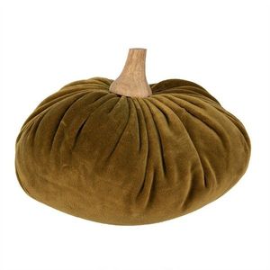 Zelená textilní dekorace dýně Pumpkin XL - Ø 20*14 cm 65419 obraz