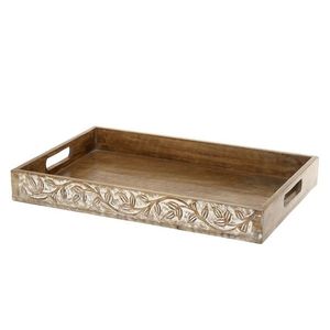 Dřevěný servírovací podnos s uchy Tours Tray - 45*30*5, 5 cm 61083800 obraz