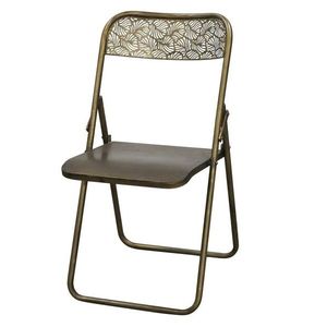 Mosazná antik kovová skládací židle Arles Chair - 52*45*82 cm 40039813 (40398-13) obraz