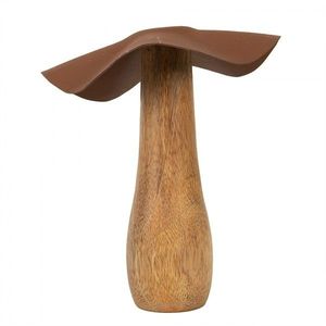 Dřevěná dekorace houba Mushroom - Ø 13*16 cm 6H2387M obraz