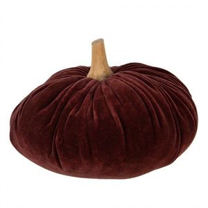 Vínová sametová dekorace dýně Pumpkin XXL - Ø 25*16 cm 65415 obraz