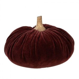 Vínová sametová dekorace dýně Pumpkin XL - Ø 20*14 cm 65414 obraz