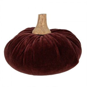 Vínová sametová dekorace dýně Pumpkin L - 15*12 cm 65413 obraz