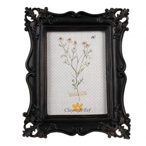 Černý fotorámeček s květinovými ornamenty - 20*2*25 cm / 13*18 cm 2F1153 obraz