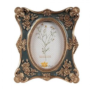 Černo - zlatý fotorámeček s ornamenty růží - 11*2*13 cm / 6*9 cm 2F1151 obraz