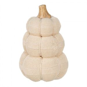 Béžová pletená dekorace dýně Pumpkin - Ø 13*18 cm 65410 obraz