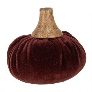 Vínová sametová dekorace dýně Pumpkin S - Ø 9*8 cm 65411 obraz