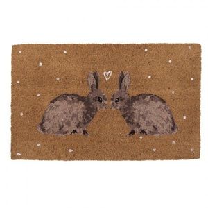 Kokosová rohožka s motivem králíčků Bunnies in Love - 75*45*1 cm BSLCMC obraz