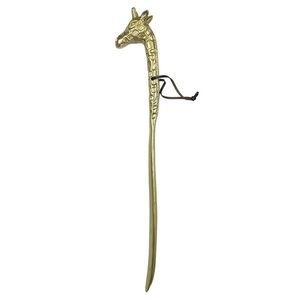 Zlaté kovové obouvadlo s hlavou žirafy Giraffe - 52 cm EHGSLG obraz