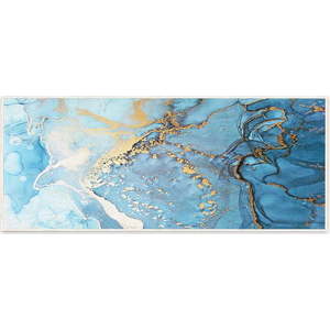 Modrý pratelný koberec 80x150 cm Blue Waves – Oyo Concept obraz