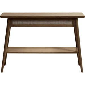 Hnědý konzolový stolek s deskou v dubovém dekoru 40x110 cm Barrali – Unique Furniture obraz