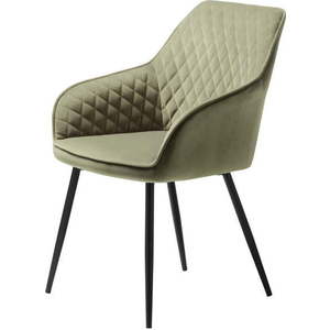 Khaki sametová jídelní židle Milton – Unique Furniture obraz