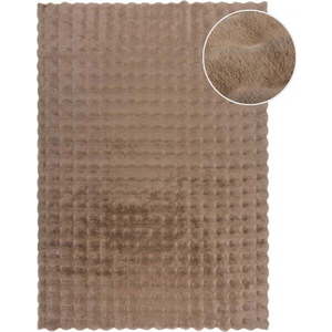 Hnědá syntetická kožešina 80x150 cm Waffle Faux Fur – Flair Rugs obraz