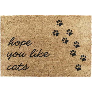 Rohožka z kokosového vlákna 60x90 cm Hope You Like Cats – Artsy Doormats obraz