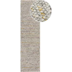 Krémový ručně tkaný běhoun s příměsí vlny 60x230 cm Minerals – Flair Rugs obraz