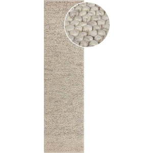 Světle šedý ručně tkaný běhoun s příměsí vlny 60x230 cm Minerals – Flair Rugs obraz