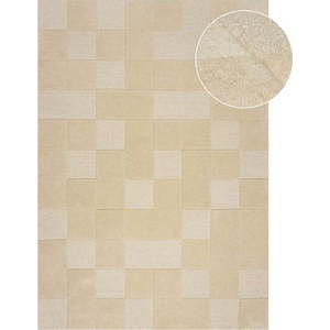 Béžový vlněný koberec 170x120 cm Checkerboard - Flair Rugs obraz