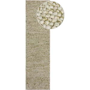 Khaki ručně tkaný běhoun s příměsí vlny 60x230 cm Minerals – Flair Rugs obraz