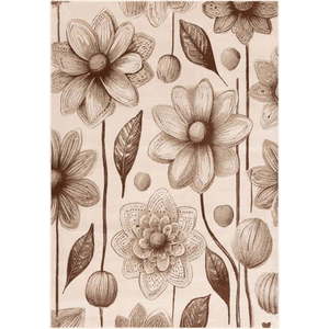 Béžový dětský koberec 160x230 cm Daisies Dark Beige – FD obraz