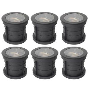 Set van 6 dimbare buiten grondspots zwart IP65 incl LED - Delux Honey obraz