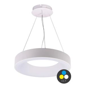 T-LED Bílé závěsné LED svítidlo kulaté 380mm 32W CCT 105543 obraz