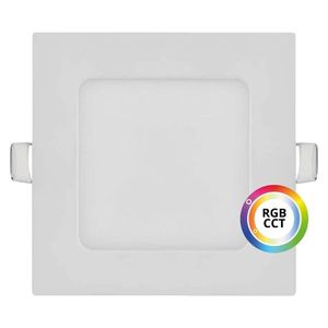 T-LED Bílý vestavný LED panel hranatý 120 x 120mm 9W 24V RGB+CCT 102334 obraz