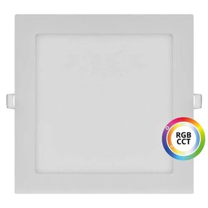 T-LED Bílý vestavný LED panel hranatý 225 x 225mm 27W 24V RGB+CCT 102336 obraz