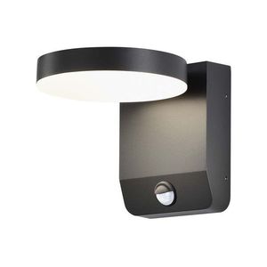 LED Solution Černé fasádní LED svítidlo kulaté s pohybovým čidlem 17W IP65 Barva světla: Teplá bílá 2956 obraz