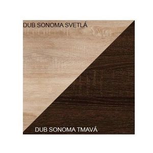 Dub sonoma světlá/bílá, pravá obraz