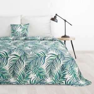 ArtFir Přehoz na postel D91 PALMS 02 | bílá 170 x 210 cm obraz