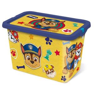 STOR Plastový úložný box s víkem Paw Patrol 7l žlutý obraz