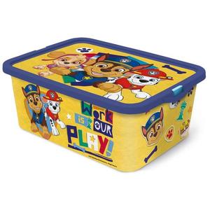 STOR Plastový úložný box s víkem Paw Patrol 13l žlutý obraz