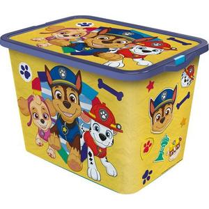 STOR Plastový úložný box s víkem Paw Patrol 23l žlutý obraz