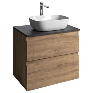 AQUALINE ALTAIR skříňka s deskou 68 cm, dub emporio/antracit břidlice AI370-02 obraz