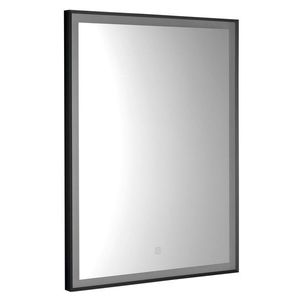 AQUALINE CORNA zrcadlo s LED osvětlením 60x80cm, dotykový senzor, stmívatelné, černá mat CN060 obraz