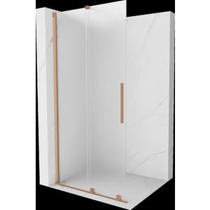 MEXEN/S Velar Sprchová zástěna posuvná Walk-in 70 x 200 cm, dekor 8 mm, měď kartáčovaná 871-070-000-33-65 obraz