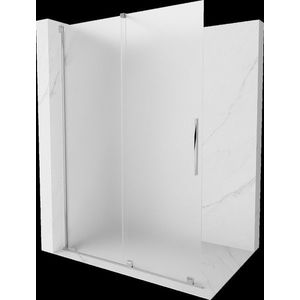 MEXEN/S Velar Sprchová zástěna posuvná Walk-in 150 x 200 cm, dekor 8 mm, chrom 871-150-000-33-01 obraz