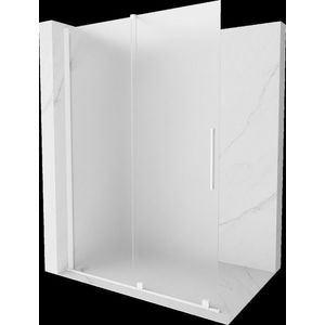 MEXEN/S Velar Sprchová zástěna posuvná Walk-in 150 x 200 cm, dekor 8 mm, bílá 871-150-000-33-20 obraz