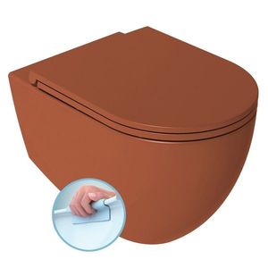 ISVEA INFINITY závěsná WC mísa, Rimless, 36, 5x53cm, terracotta 10NF02004-2U obraz