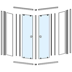 Aqualine Sklo pro HLF909Y, pohyblivá část NDHLF909Y-2 obraz