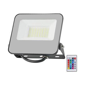 LED RGBW Stmívatelný reflektor LED/30W/230V IP65 šedá + DO obraz