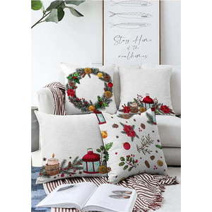 Vánoční povlaky na polštáře v sadě 4 ks 55x55 cm Merry Christmas - Mila Home obraz