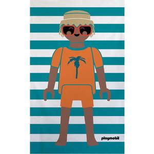 Modrá froté bavlněná plážová osuška 75x140 cm Summer Boy – Playmobil obraz