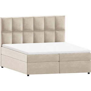 Béžová boxspring postel s úložným prostorem 160x200 cm Flip – Ropez obraz