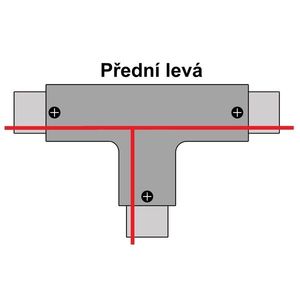 T-LED T spojka pro vestavnou 3F lištu Vyberte variantu: Levá přední černá 105668 obraz