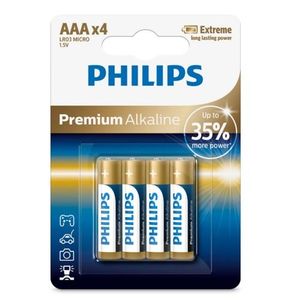 Philips Baterie AAA 1, 5 V Premium Alkaline, 4 ks obraz