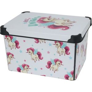 Dětský úložný box s víkem Unicorn, 41 x 30 x 24 cm, 22 l, plast obraz