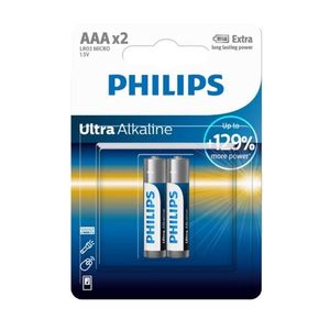 Philips Baterie AAA 1, 5 V Ultra Alkaline, 2 ks obraz