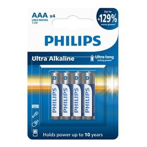 Philips Baterie AAA 1, 5 V Ultra Alkaline, 4 ks obraz