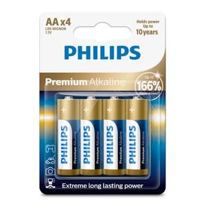 Philips Baterie AA 1, 5 V Premium Alkaline, 4 ks obraz